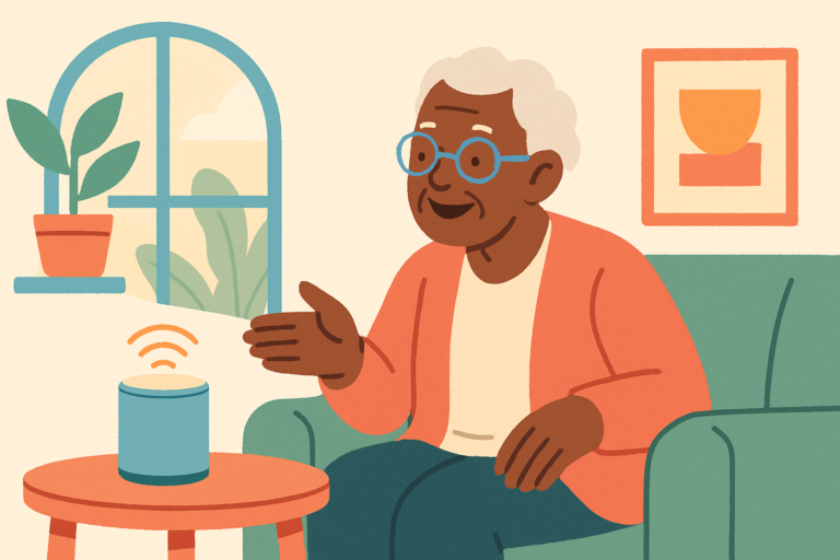 Illustration for best Alexa settings for seniors