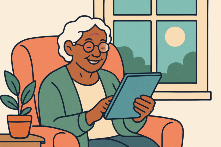 Illustration for best Fire tablet for seniors