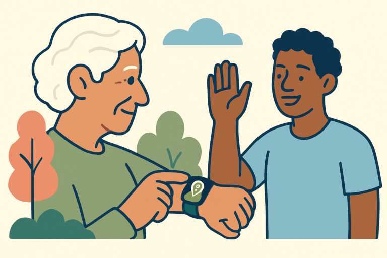 Illustration for best GPS watch for seniors with dementia
