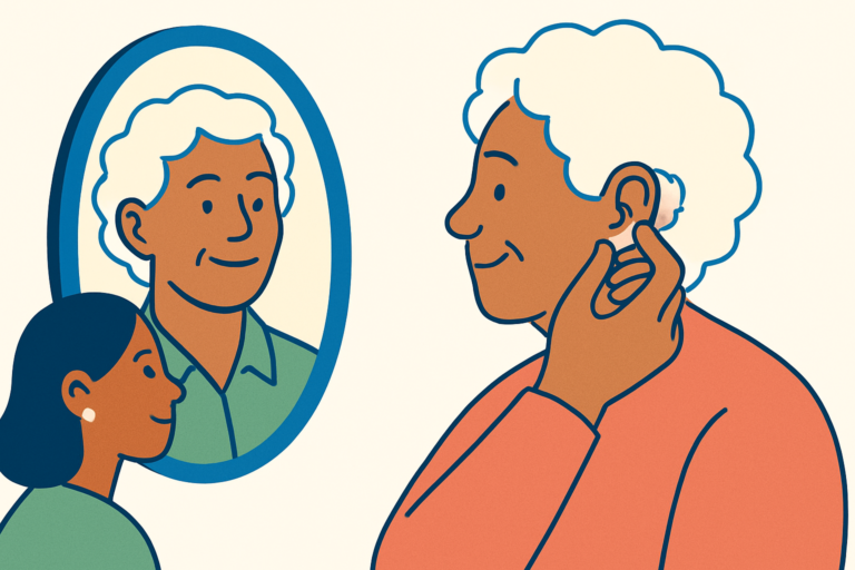 Illustration for best over the counter hearing aids for seniors