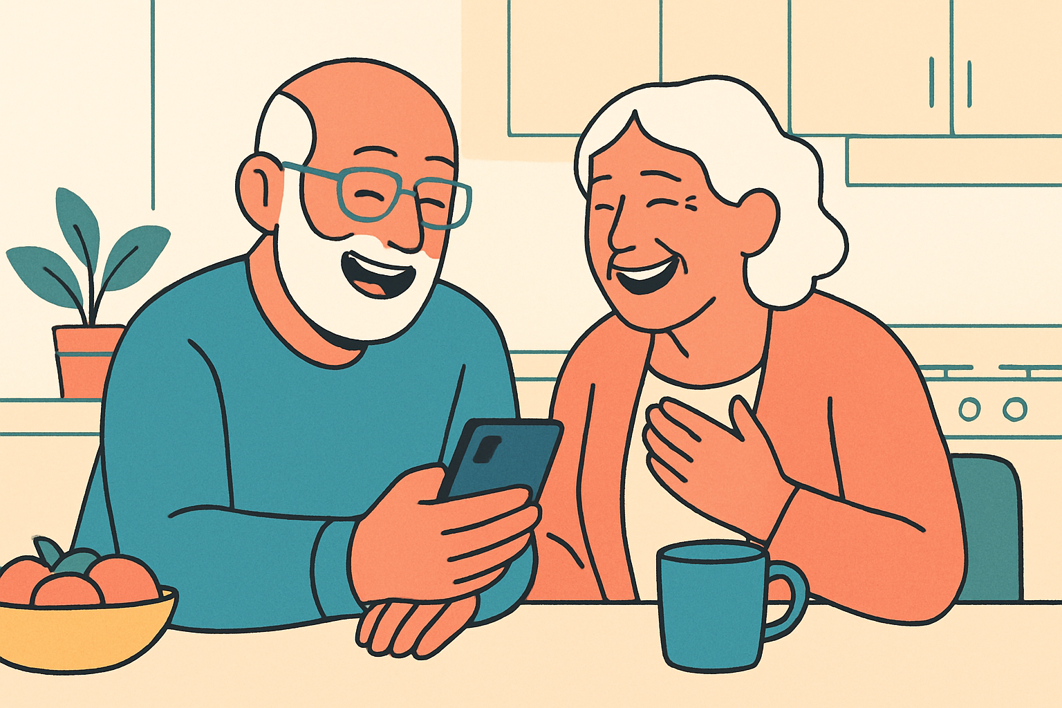 Illustration for why seniors struggle with smartphones